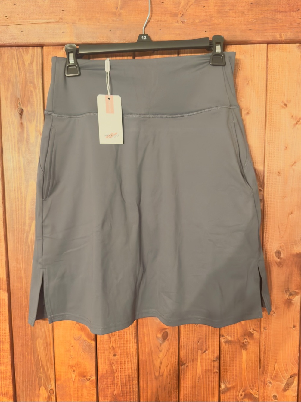 Women's Gray Active Golf Skort 20 inches Long